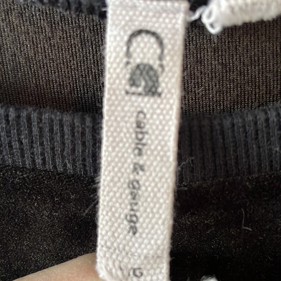 Cable & Gauge Black Velour Oversize Fit Top - Picture 5 of 5